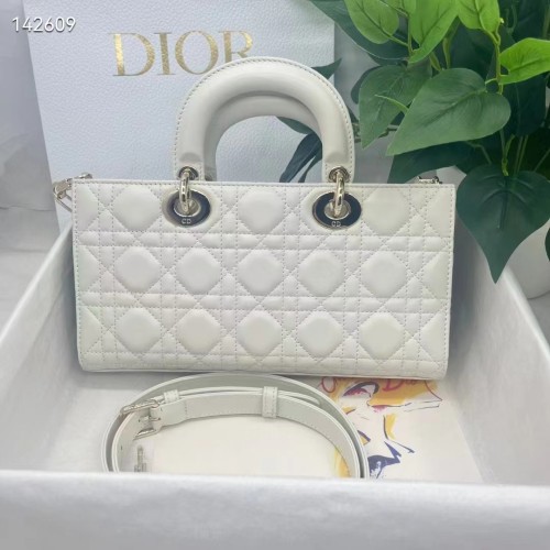 Dior Women CD Medium Lady D-Joy Bag Latte Cannage Lambskin