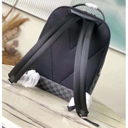 Louis Vuitton LV Unisex Avenue Backpack Damier Graphite Coated Canvas Cowhide-Leather