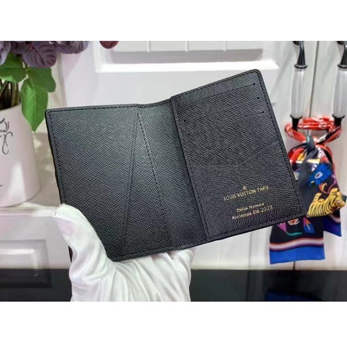 Louis Vuitton LV Unisex Pocket Organizer Brown Monogram Coated Canvas Cowhide Leather