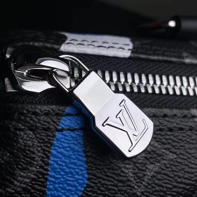 Louis Vuitton LV Unisex Keepall 25 Sunrise Monogram Eclipse Coated Canvas Cowhide Leather