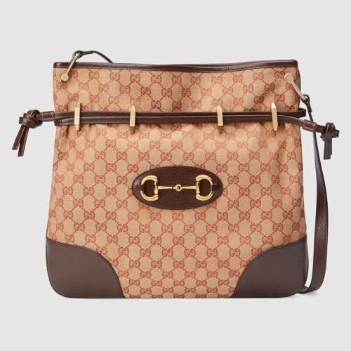 Gucci GG Women Gucci 1955 Horsebit Messenger Bag Original GG Canvas