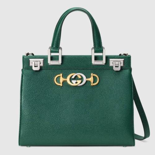 Gucci GG Women Gucci Zumi Grainy Leather Small Top Handle Bag
