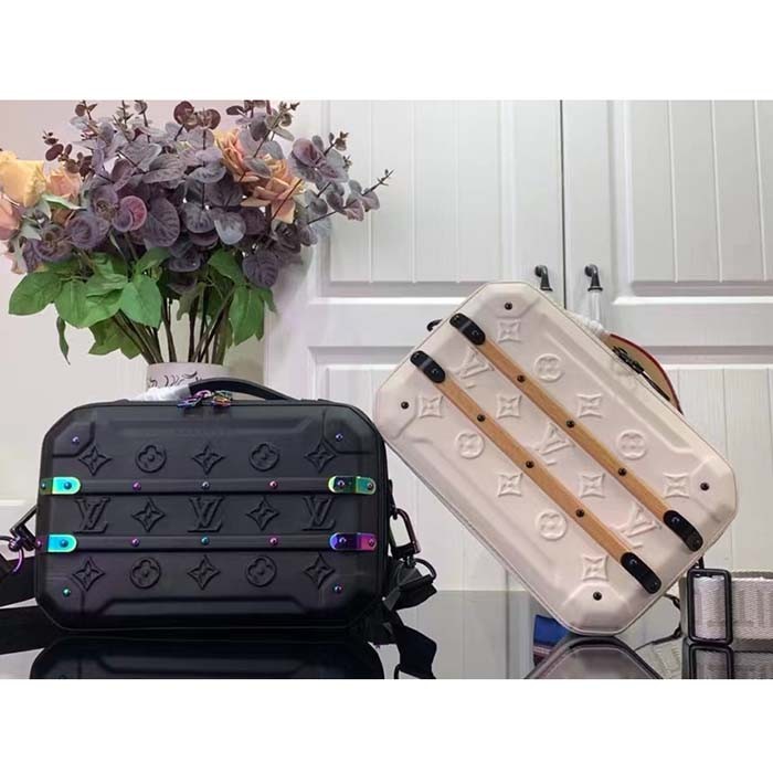 Louis Vuitton LV Unisex Future Trunk White Calf Leather Double Zip Closure