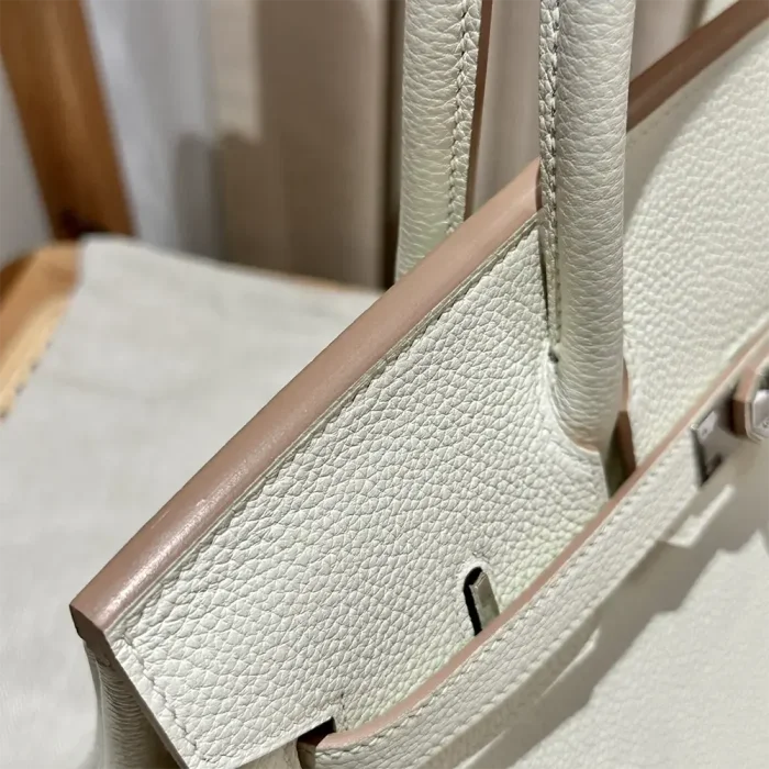 Hermes Birkin 30 Bag in Epsom Leather with Gold Hardware-White/Silver
