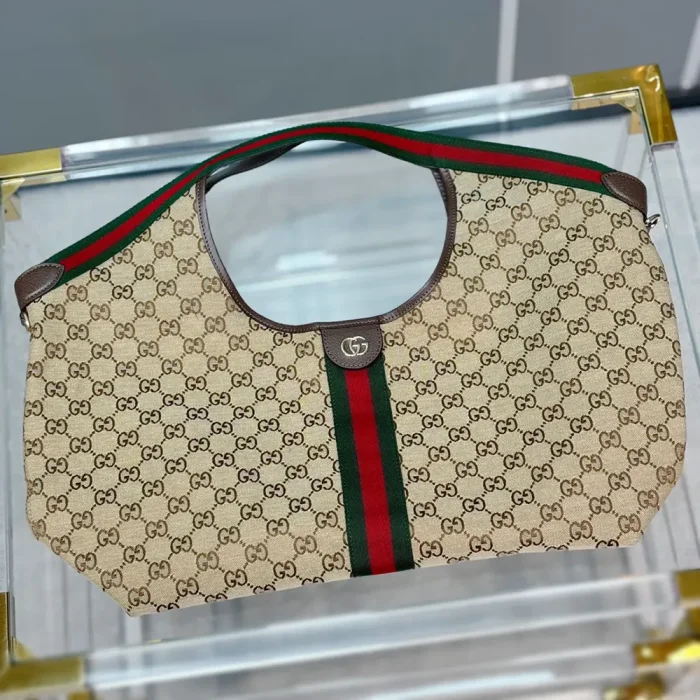 Gucci Women Giglio Large Tote Bag-Dark Brown 853971