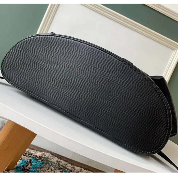 Louis Vuitton LV Unisex Christopher PM Backpack in Timeless Black Epi Leather-Black