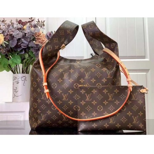 Louis Vuitton LV Unisex Atlantis GM Monogram Reverse Coated Canvas Cowhide Leather