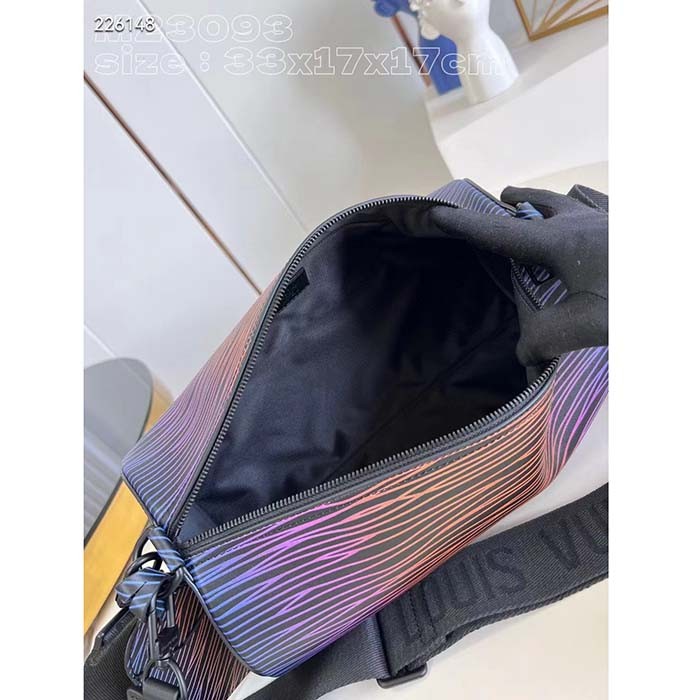 Louis Vuitton LV Unisex Soft Polochon MM Gradient Electric Sun Calf Leather Textile Lining