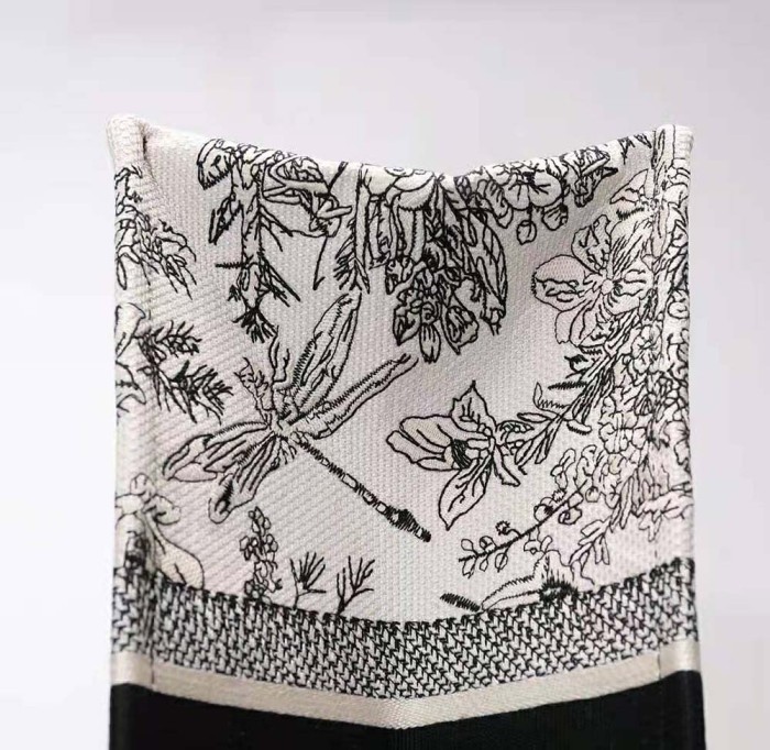 Dior Women Large Dior Book Tote Blue Toile De Jouy Flowers Embroidery