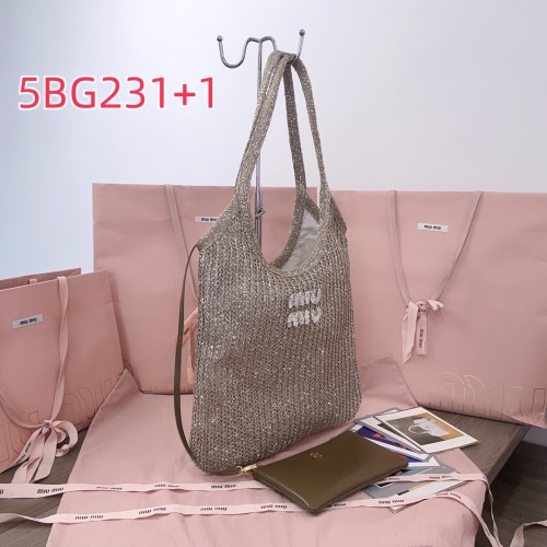 5BG231MiuMiu new sequined mesh IVY handbag