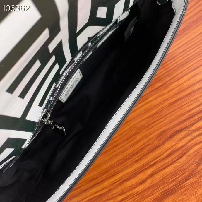 Fendi Women FF Baguette Two-Tone Leather Fendi Roma Capsule Bag