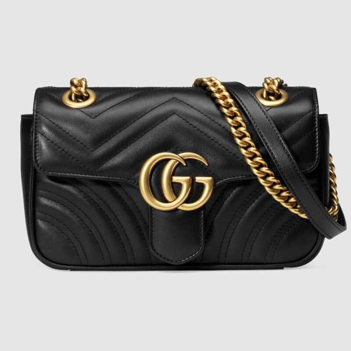 Gucci GG Women GG Marmont Matelassé Mini Bag in Matelassé Chevron Leather