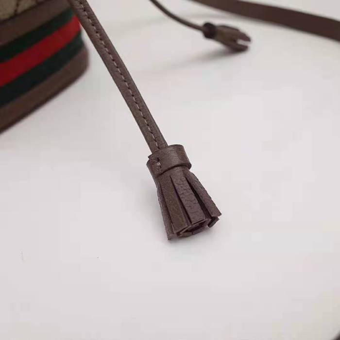 Gucci GG Women Ophidia Mini GG Bucket Bag-Brown