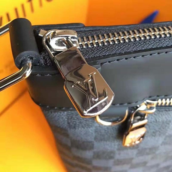 Louis Vuitton LV Men Mick PM Bag in Damier Graphite Canvas-Grey