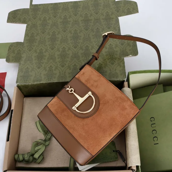 Gucci Women 73 Mini Bucket Bag-Brown 833665CAAAV2718