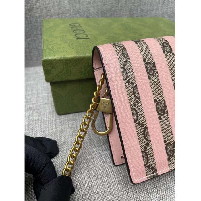 Gucci Women Double G Mini Bag Enamel Ice Cream GG Supreme Canvas