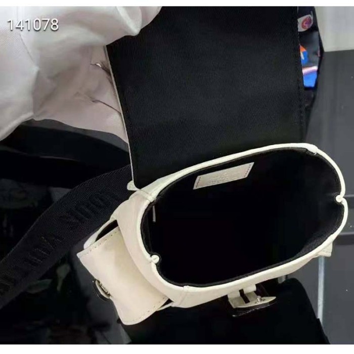 Louis Vuitton LV Unisex Christopher XS White Taurillon Leather Cowhide Leather