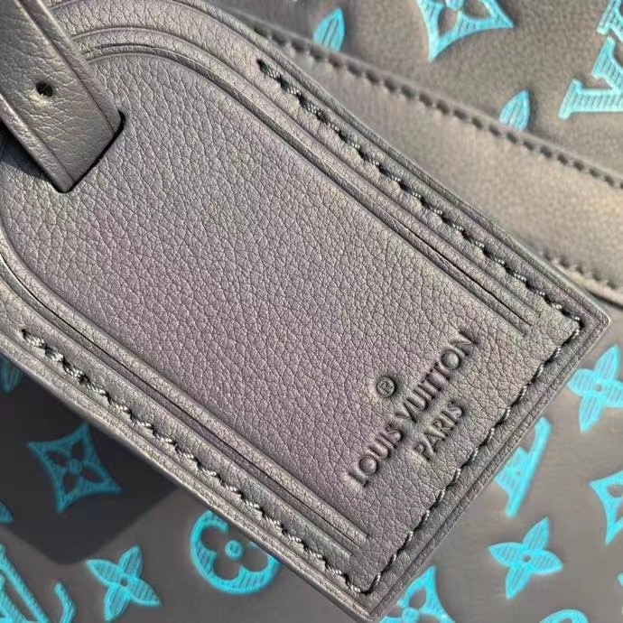 Louis Vuitton LV Unisex Keepall Bandoulière 50 Navy River Blue Calf Leather Cowhide