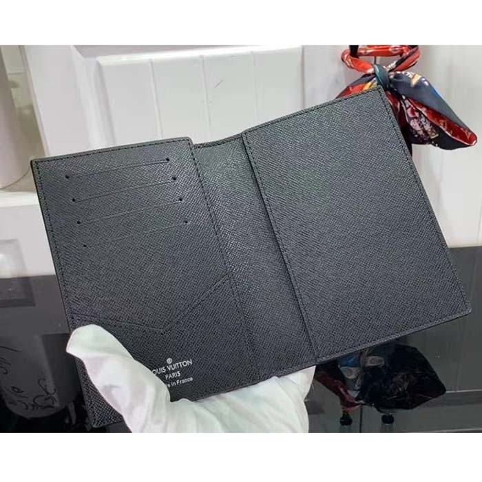 Louis Vuitton LV Unisex Passport Cover Red Sunset Monogram Eclipse Coated Canvas