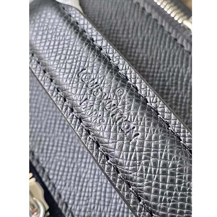 Louis Vuitton LV Unisex Avenue Backpack Black Taiga Cowhide Leather Zip Closure