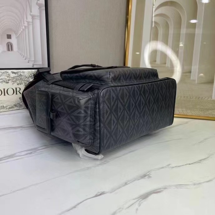 Dior Unisex CD Hit The Road Backpack Black CD Diamond Canvas