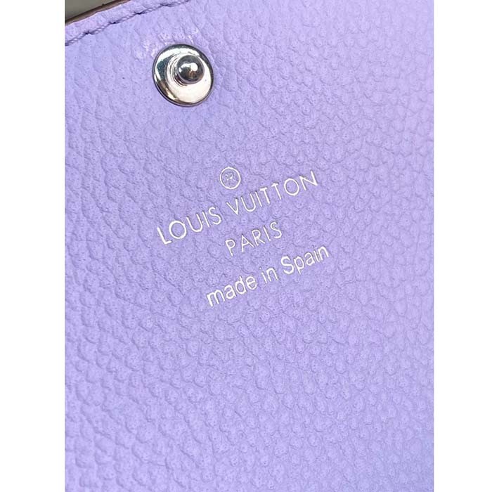 Louis Vuitton LV Unisex Rosalie Coin Purse Purple Monogram Empreinte Embossed Supple Grained Cowhide Leather