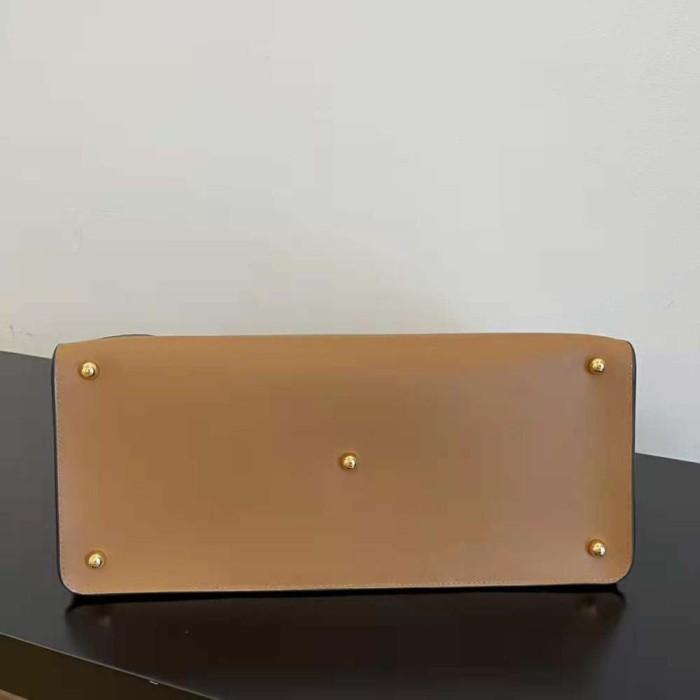 Fendi Women Way Medium Made of Camellia-Colored Leather Bag-Brown