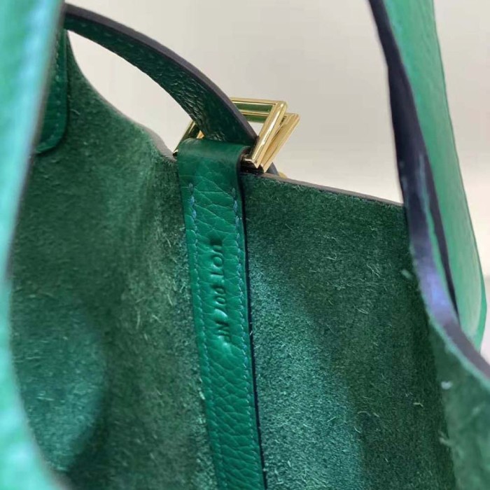 Hermes Women Picotin Lock 18cm in Cowhide leather-Green