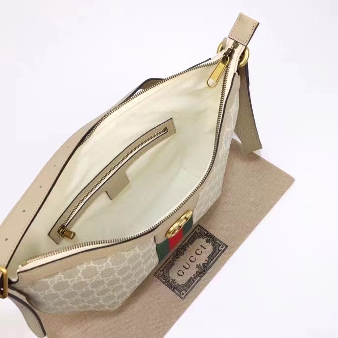 Gucci Unisex Ophidia GG Small Crossbody Bag Beige White GG Supreme Canvas Double G Style ‎598125 UULAT 9682