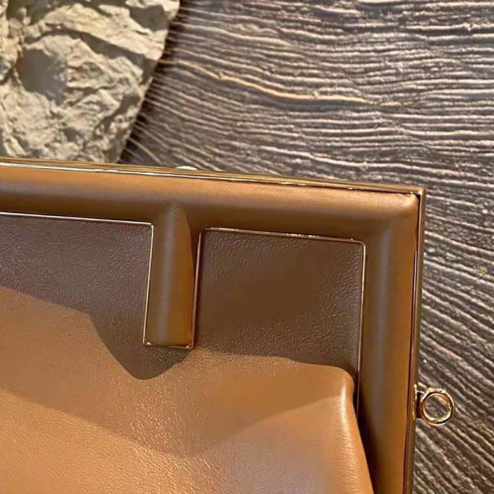 Fendi Women First Medium Nappa Leather Bag-Brown