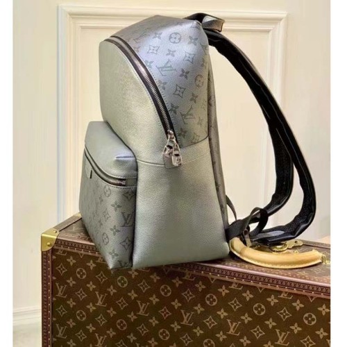 Louis Vuitton LV Unisex Discovery Backpack PM Gunmetal Gray Monogram Coated Canvas
