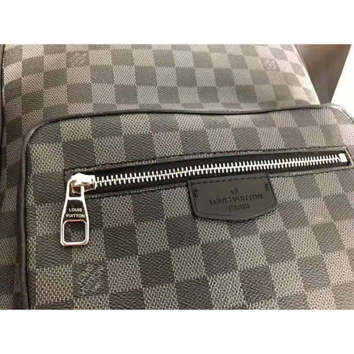 Louis Vuitton LV Men Josh Backpack in Damier Graphite Canvas-Grey