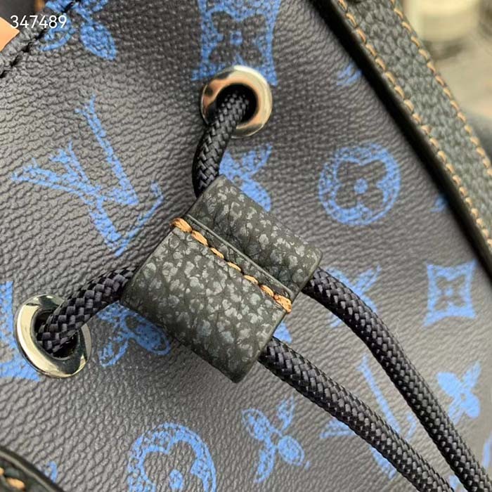 Louis Vuitton LV Unisex Christopher MM Backpack Blue Monogram Coated Canvas
