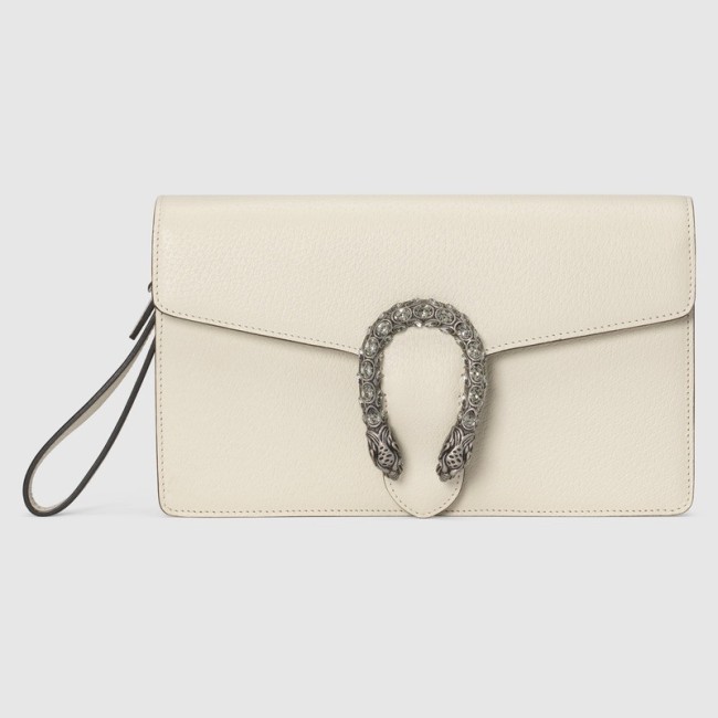 Gucci Women Dionysus Leather Clutch Metal-Free Tanned Leather