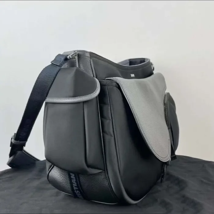 Dior Men Sacai DIOR sacai Saddle Soft Shoulder Bag Logo Buckle