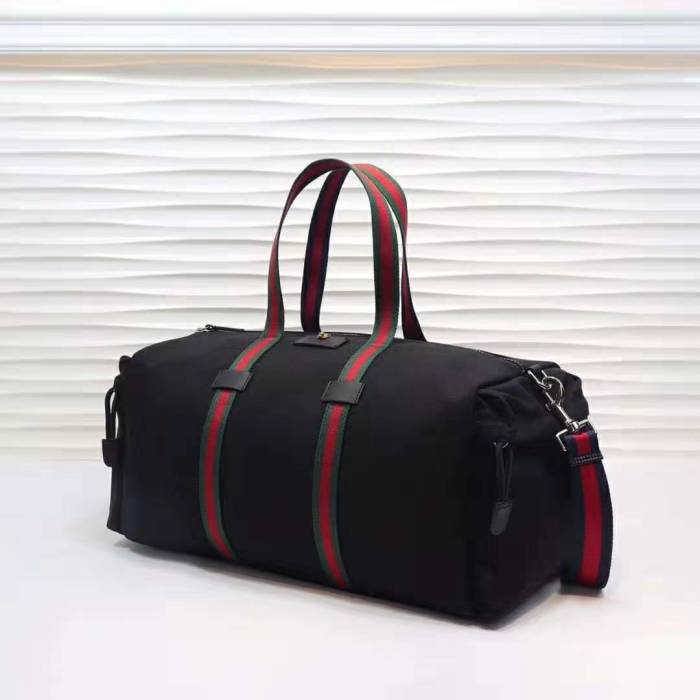 Gucci GG Men Technical Canvas Duffle in Black Technical Canvas