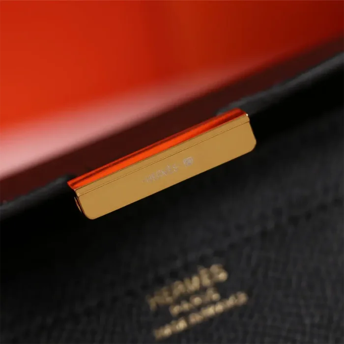 Hermes Women Constance Long To Go in Epsom Leather-Black/Gold