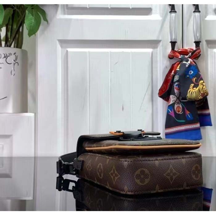 Louis Vuitton LV Unisex S-Lock Vertical Wearable Wallet Radiant Sun Monogram Macassar Coated Canvas