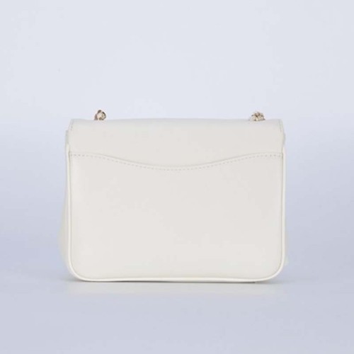 Chanel Women Large Double C Gold Chain Cross Body Flap Bag-White