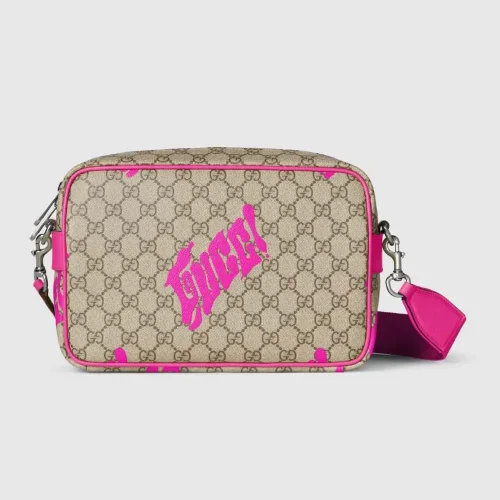 Gucci Unisex Medium Crossbody Bag with Print-Pink 839380
