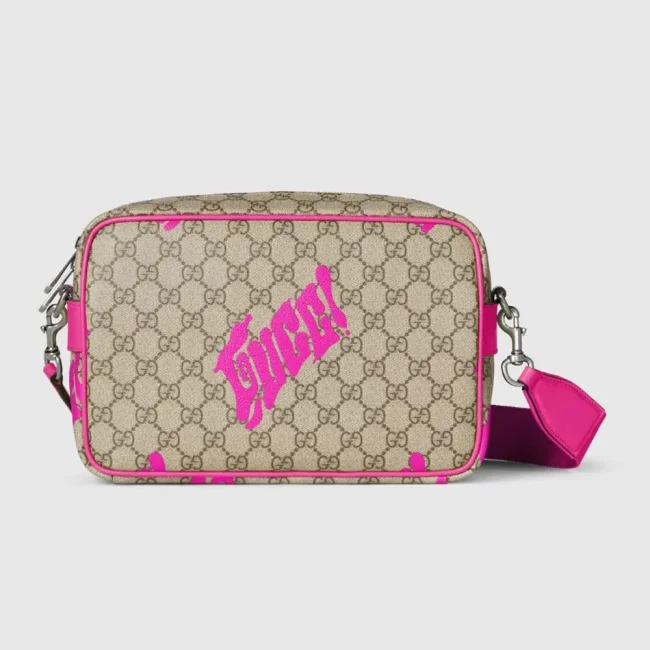 Gucci Unisex Medium Crossbody Bag with Print-Pink 839380