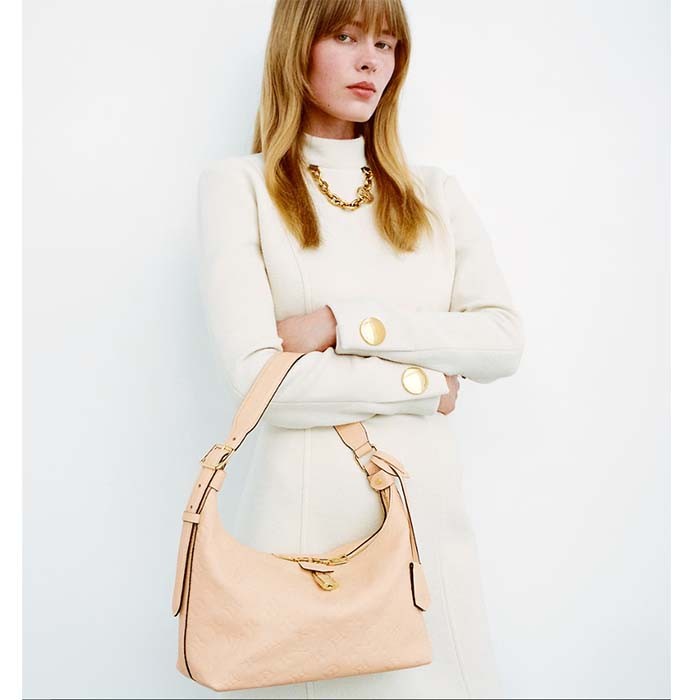 Louis Vuitton LV Unisex Sac Sport Crème Beige Embossed Supple Grained Cowhide Leather