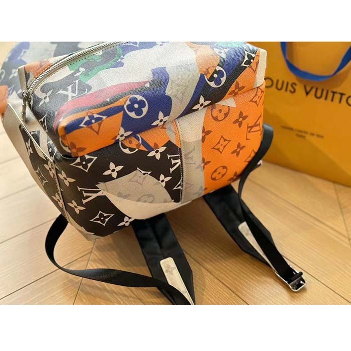 Louis Vuitton LV Unisex Discovery Backpack PM Multicolor Monogram Coated Canvas Cowhide Leather