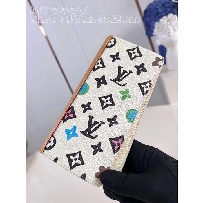 Louis Vuitton LV Unisex Brazza Wallet Vanilla Monogram Craggy Coated Canvas M83335