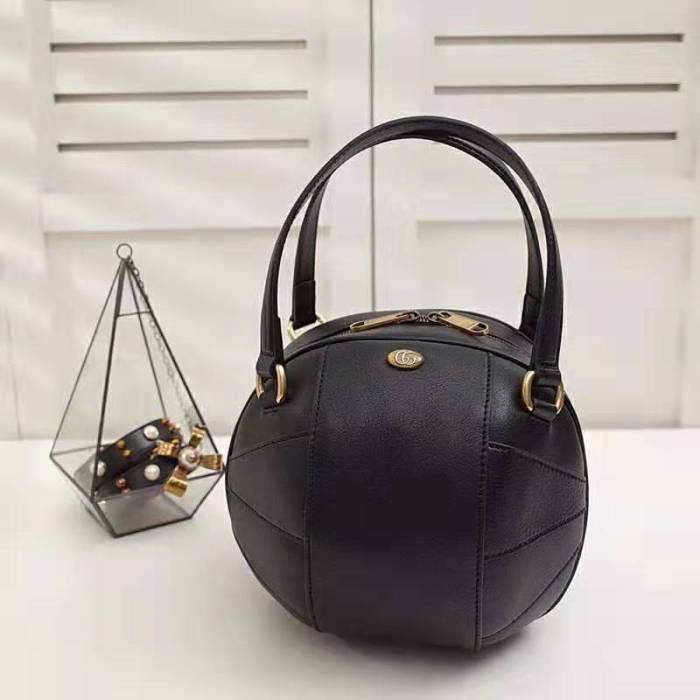 Gucci GG Unisex Basketball Shaped Tote Bag-Black