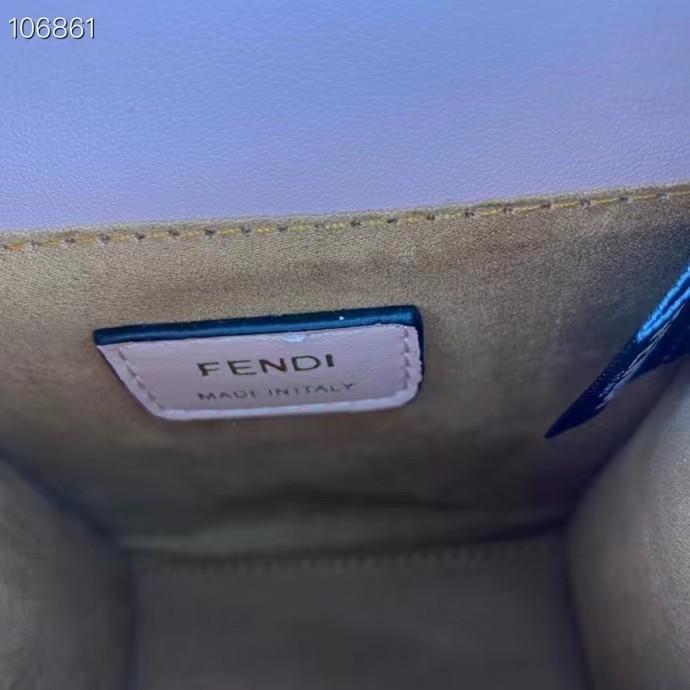 Fendi Women FF Mini Sunshine Shopper Pink Leather Mini Bag