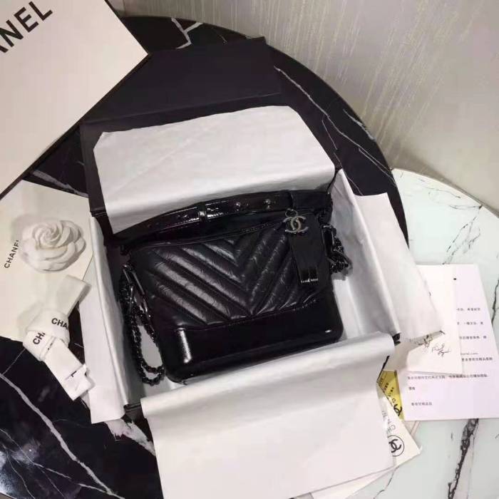 Chanel Women Chanel's Gabrielle Small Hobo Bag in Aged and Smooth Calfskin