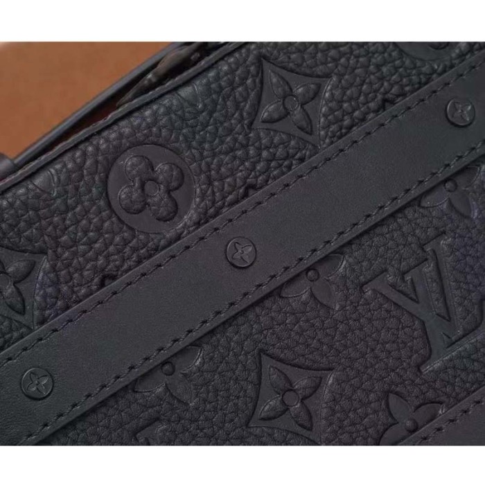 Louis Vuitton LV Unisex Handle Soft Trunk Black Taurillon Monogram Calf Leather