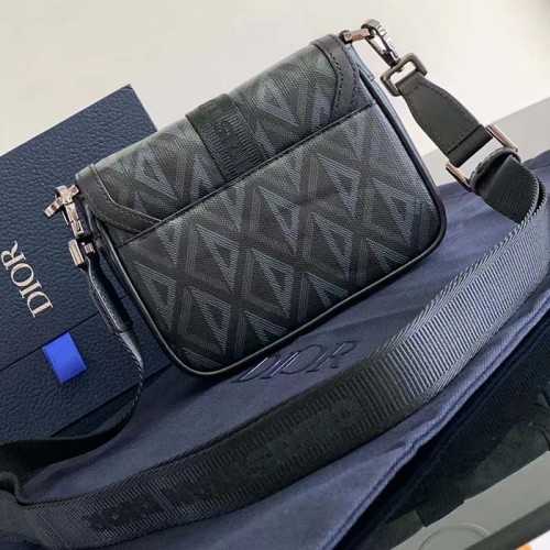 Dior Unisex Mini Hit The Road Bag Black CD Diamond Canvas