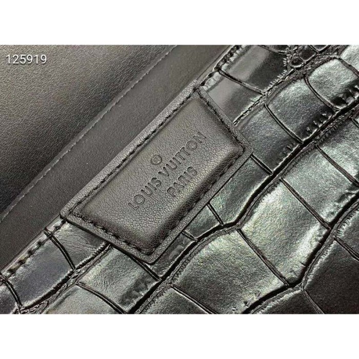 Louis Vuitton LV Unisex Discovery Backpack Calf Crocodile Alligator Leather